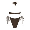 seamoly Swimsuit for Women Shiny Triangle Thong Bikini Sets Metal