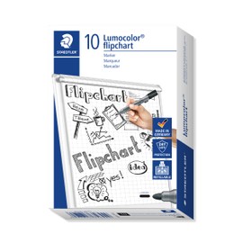 Staedtler Lumocolor flip chart marker bullet tip 356-9 box 10 black