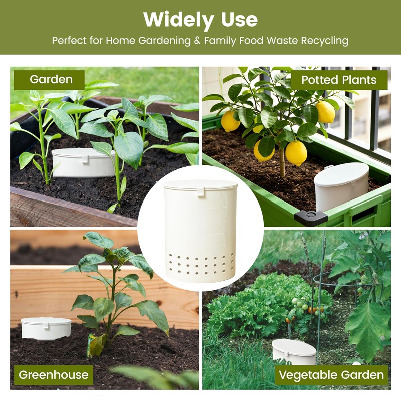 Underground Kitchen Food Waste Compost Bin, Mini Worm Farm Vermicomposting