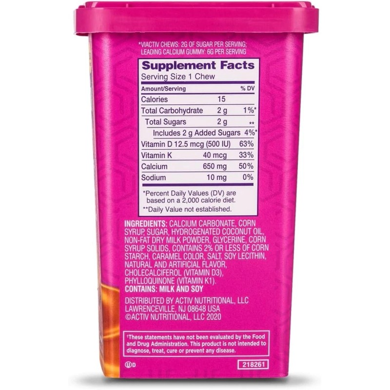 Viactiv 5 Pack Viactiv Calcium Vitamin 500 Soft Chews Caramel