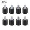 sourcing map M3x6 Thread Male Female Rubber Mounts,Vibration Isolators,Shock Absorber