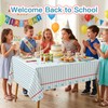 Deffdns Back to School Tablecloth,3 Pack 54 x 108 Inches