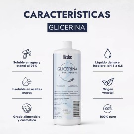 HEBBE COSMETICS UAL16 EMH23 ETD2 1VTL1 HDS6 Glicerina Vegetal Usp Pura Grado Alimenticio Cosmetico 500g