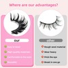 10PCS Cat Eye False Eyelashes,Fluffy Fox False Eye Lash,D Curled