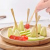 Yeenano Pack of 200 Bamboo Fruit Forks for Party, Finger