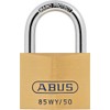 ABUS 79655 Brass Padlock with Security Card, Standard Bracket, 50mm