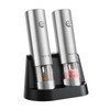 CIRCLE JOY Electric Salt and Pepper Grinder Set Stainless Steel