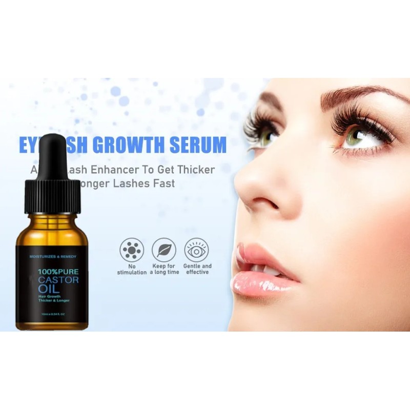 Pestaña Aceite De Ricino, Aceite Para El Crecimiento Cabello