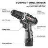 SALEM MASTER Cordless Power Drill, 12V Power Drill 30Nm, 3/8”