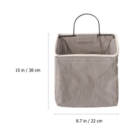 Cabilock 2pcs Wall Hanging Storage Bag, Over the Door Closet Organizer Bag with Metal Frame, Wall Organizer Bag for Kitchen Bedroom Bathroom Dormitory