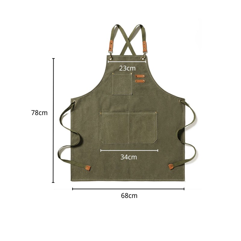 crazy bean BBQ Apron for Men Women Adjustable Work Apron