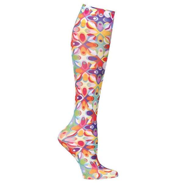 Celeste Stein Moderate Compression Knee High Stockings Wide Calf - Abstract Colors