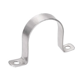 TA-VIGOR 2Pcs Rigid Pipe Straps, 63mm 2 Holes Stainless Steel Tension Tube Clip Clamp, Heavy Duty Conduit Clamps for Pipe Tube Wire Fixing, Laying Plumbing, Electricity, Exhaust