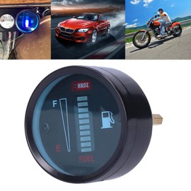 LED Motorrad Tankanzeige, 12V 52mm Kraftstoffanzeige Runde Tankanzeige Einstellbarer Widerstand für Auto Motorrad Kraftstoffmesser
