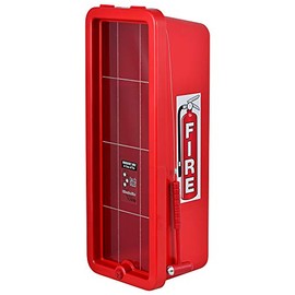 2 Pack! Red Surface-Mounted Fire Extinguisher Cabinet with Hammer Attachment for 10 lb. Fire Extinguishers. Fire Extinguisher label added Wall Cabinet/Outdoor Storage Cabinet/Home Cabinet