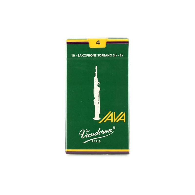 Vandoren SR304 Java Soprano Saxophone Reeds (Strength 4) (Pack of