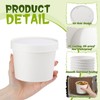 50 Pack 20 Oz Paper Soup Containers with Lids, Kraft