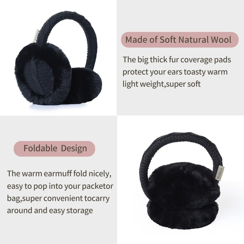 MGGMOKAY Unisex Warmer Earmuffs Winter Outdoor Earmuffs for Women and