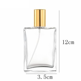 YORROR 2 Pcs Clear 100ml Perfume Bottle,Glass Perfume Atomizer Refillable Travel Perfume Spray Bottle Fragrance Essential Oils Perfume Dispenser for Travel Women Men