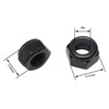 50Pcs M6 x 1.0mm Hex Lock Nuts Carbon Steel Nylon