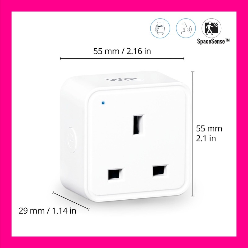 WiZ Smart Plug Type-G UK with Powermeter. App Control for