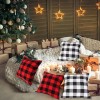 Unbranded Stylish Black & Red Plaid Pillow Covers for Any