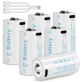 winbasic USB Rechargeable Batteries (6Pack, C)