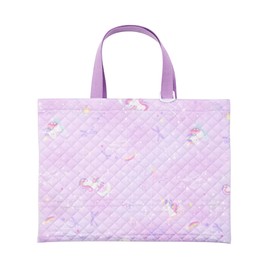 Arisana Girls Piano Quilted Tote Bag, Kids, F. Unicorn Lavender