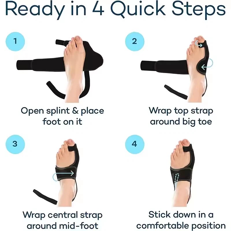 2 Pair Bunion Corrector Fix Hallux Valgus Adjustable Orthosis Women