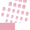 Uñas postizas francesas con punta francesa, cortas, cuadradas, acrílicas, color