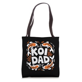 Koi Dad Japanese Water Garden Design Tote Bag