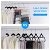 Pants Hangers 3 Pieces,5 Tier Closet Organizers and Storage Clothes