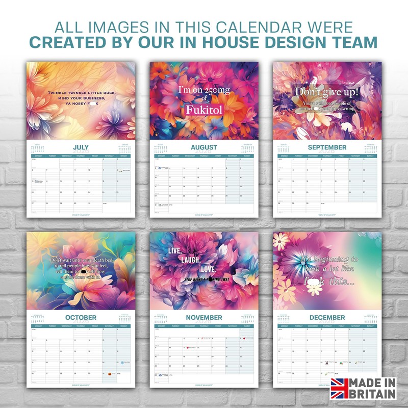 2026 Wall Calendar Joke Gifts For Her - Month to