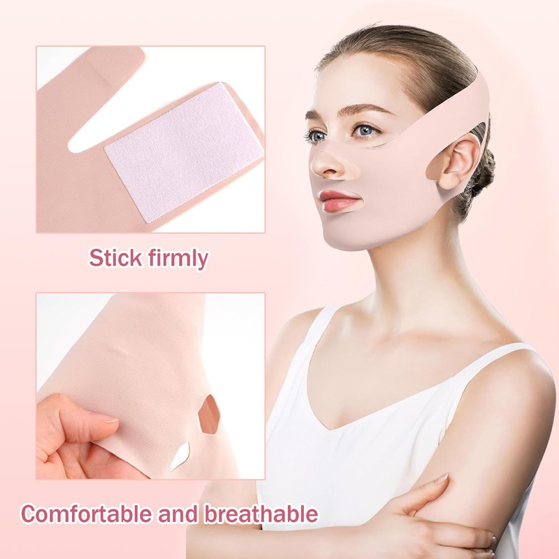 EUYKQNOI V-shaped double chin remover mask, face tape lifting face,