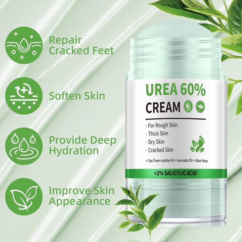 AOPEIBOTO Urea Cream 60 Percent for Feet Maximum Strength, Cracked