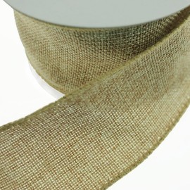 Firefly Imports Homeford Faux Burlap Jute Wired Ribbon, Natural, 2-1/2-Inch by 10-Yard