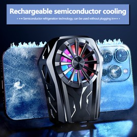 Phone Cooler semiconductor Refrigeration Compatible with Apple/Android Mobile Phones to Effectively dissipate Heat Suitable for Mobile phonesother Devices for Live Broadcast Games (2000mAh)
