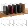 6 Pack Shelf Divider for Closet Acrylic, Clear Purse Organizer
