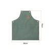 sourcing map Canvas Chef Aprons 75x68cm Adjustable Strap Waterproof Cross
