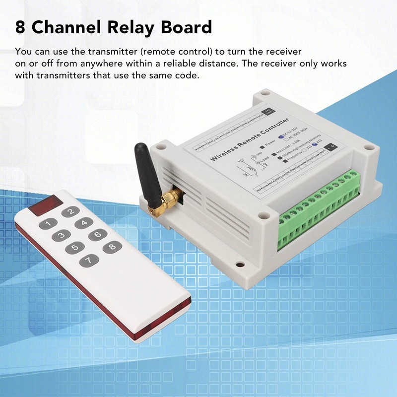 8 Channel Relay 8CH 10A DC 12V‑36V Lamp Control Radio