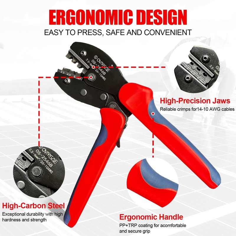 OYMSAE Solar Crimper Tool Kit with Y Connector - 24