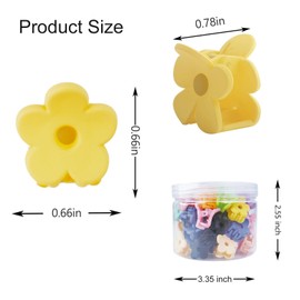 Small Cute Flower Hair Clips for Hair Accessories Hair Claw Clips for Women and Girls Cream Color, 50 PCS