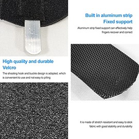 Denpetec - Férula de dedo con gatillo, ligera, duradera, correa ajustable antideslizante, alivio del dolor de tendón, color negro