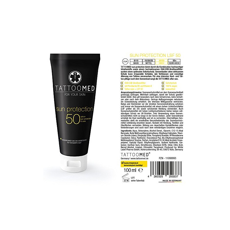 TattooMed TattooMed Sun Protection FPS50 - Sun Cream For Protecting
