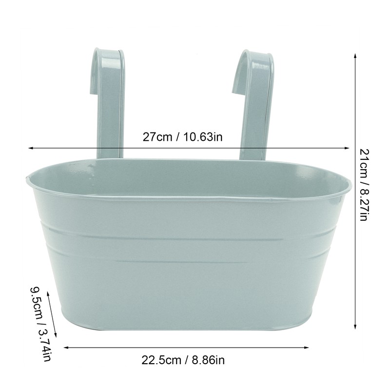 Hanging Flower Planter Iron Bucket Flower Pot Holder with Detachable