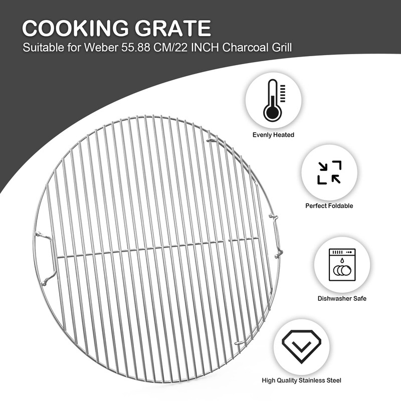 only fire Stainless Steel Grilling Grate Replacement Hinged Cooking Grate