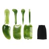 Rodillo Masaje Facial Gua Sha De Jade Antienvejecimiento Kit