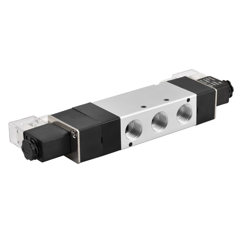 Heschen Electrical Pneumatic Solenoid Valve, 4V430C-15, 12VDC, PT1/2'', 5 Way