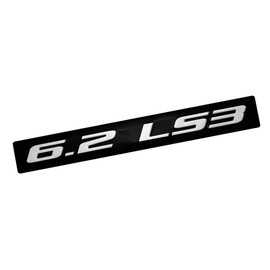 ERPART 6.2 LS3 Silver on Black Highly Polished Real Aluminum Emblem