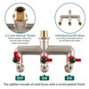 Wzzy Gurden Heavy Duty Brass 3 Way Hose Splitter, 1/2"